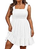Women’s Plus Size White Dresses Summer Casual