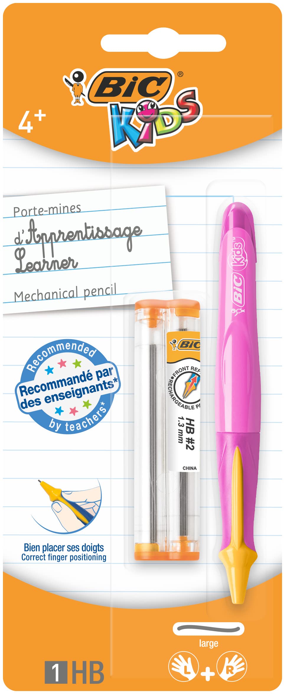 BIC Kids Beginners Range Learner Mechanical Pencil with Refills 1.3mm Assorted colors