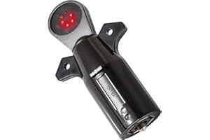 Oyviny 7 Way Blade Trailer Connector Tester with Red LEDs Indicators, 7-Way Trailer Plug Tester 7 Pin RV Trailer Circuit Test
