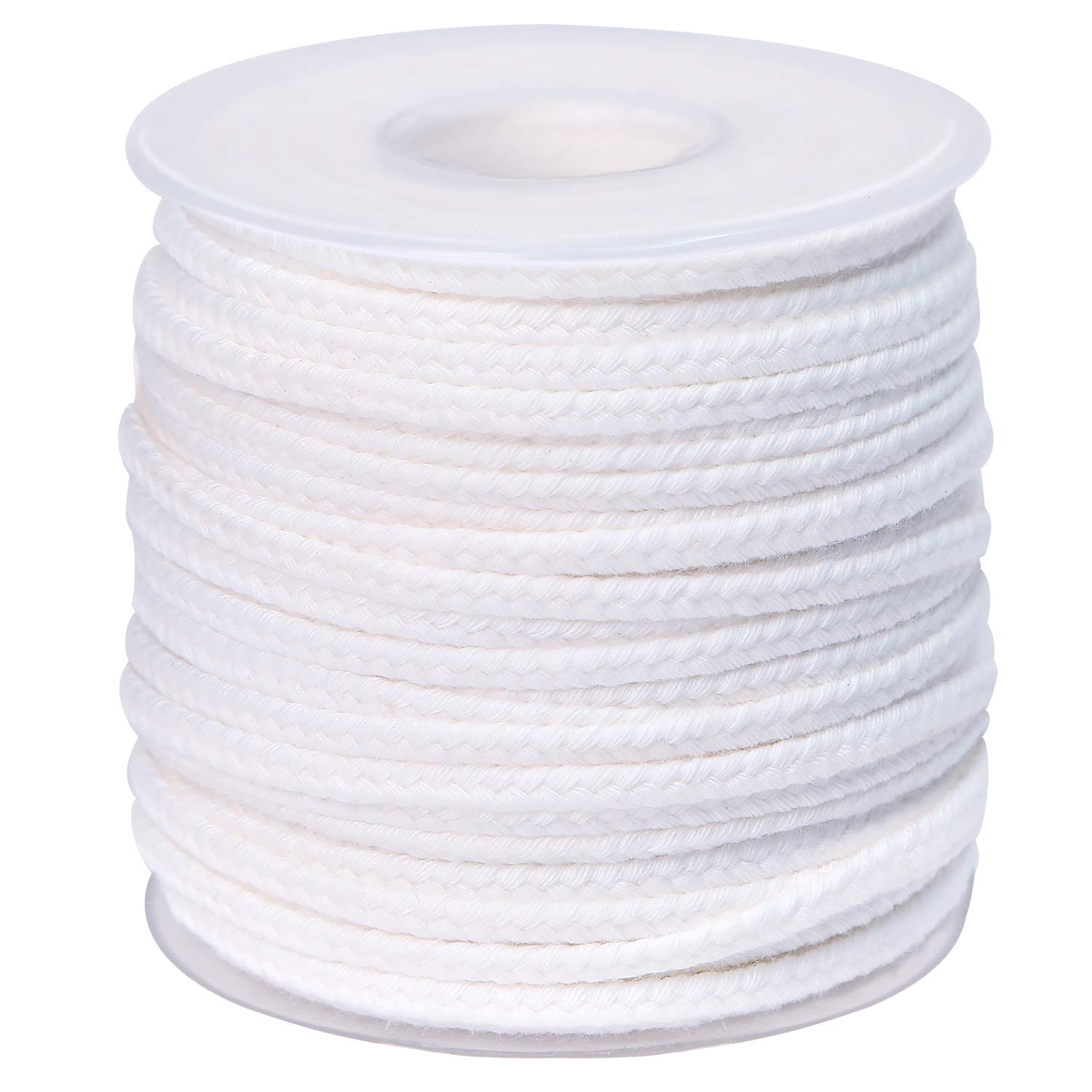 Photo 1 of MadMedic Cotton Oil Lamp Candle Wick 1/8 inch 3.3mm Flat 121 ft 60 Ply #4 Cotton Wicks 40 Yards Candle String Spool Squared Large Wicks Bulk for Pearled Candle