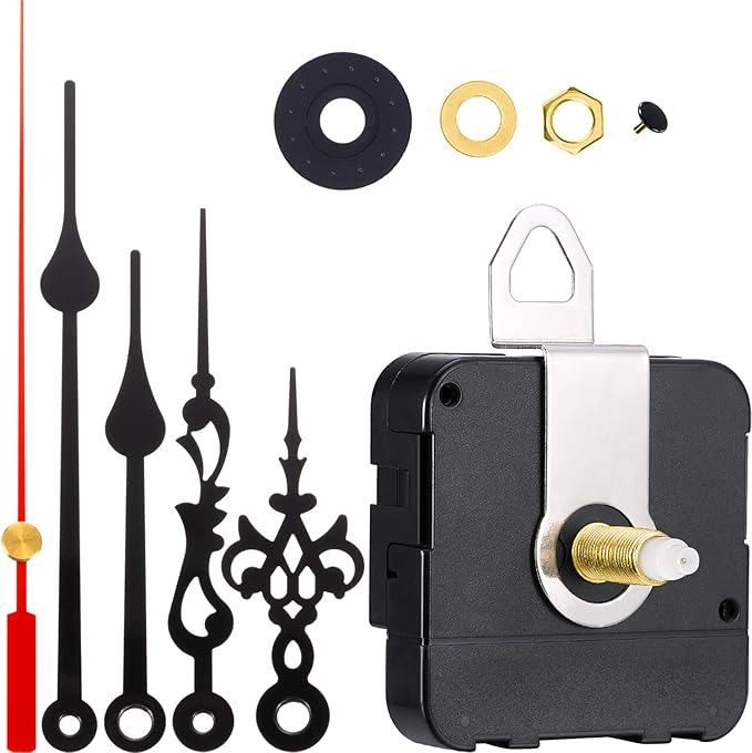 Meccanismo Orologio Da Parete Al Quarzo - Asse 16,5 Mm, Silenzioso, Per Fai Da Te E Riparazioni - Foto 3