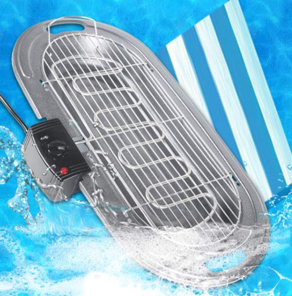 review Indoor Portable Electric Barbecue Grill Smokeless BBQ Grilling Table Adjustable Temperature 2000w High Power Fit Home Dinner Camping Travel Hiking (1-16 People Use)