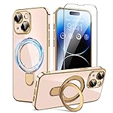 CAPRARO for iPhone 15 Case with Magnetic Ring Stand