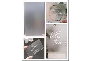 30 Laser Cut Frosted Acrylic Blank Shapes for Wedding Welcome or Table Signs, Seating Place Cards & Numbers Guestbook Birthda