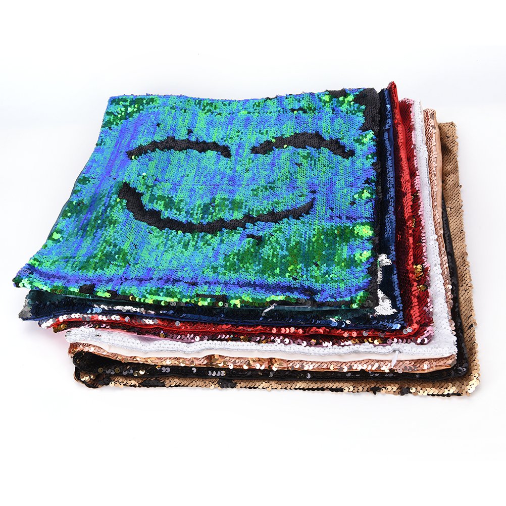 DOROIM Pillow Case Shiny Sparkling Reversible Sequins Magic Mermaid Invisible Zipper Case 16\