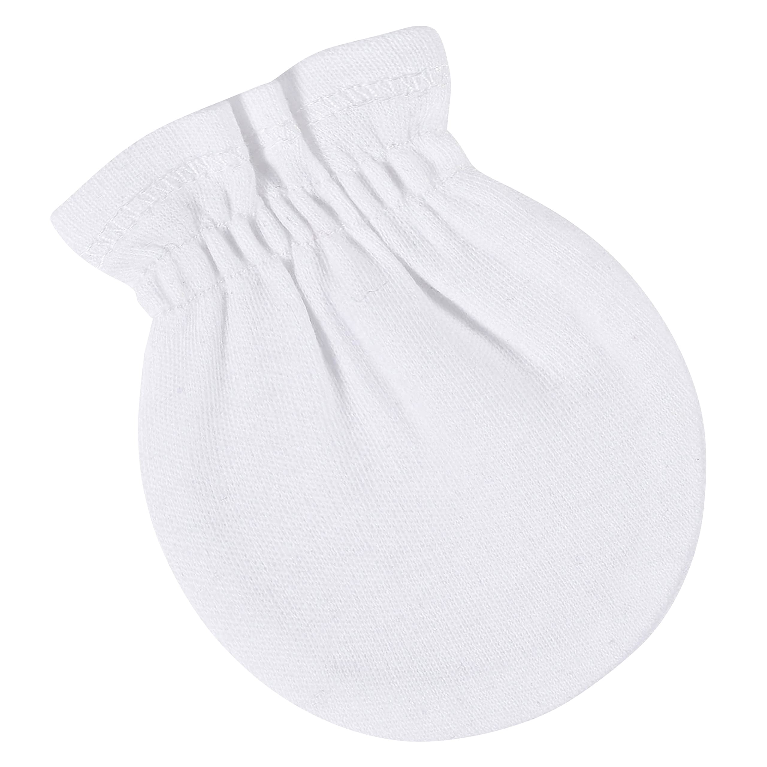 Gerber Baby 12-Pack No Scratch Mittens, White, 0-3 Months (8-Pack)
