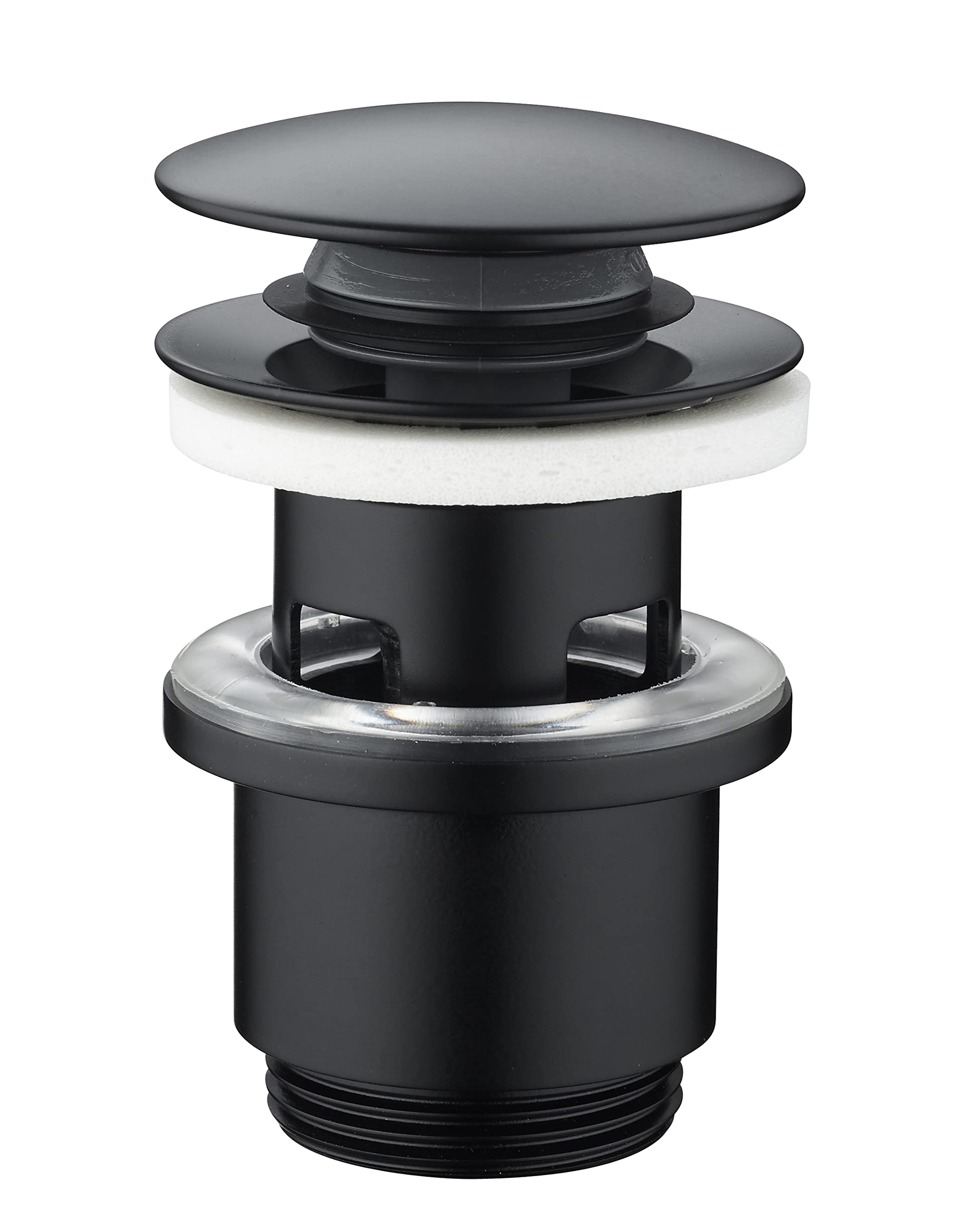 Edouard Rousseau Drain with Overflow Black Finish