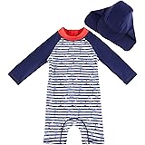 UMELOK Baby Boys UPF 50+ Sun Protection One Piece Rashguard Swimsuit with Snap Bottom