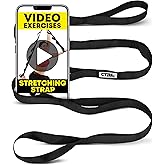 Stretching Strap Non Elastic Yoga Strap with Loops - Stretching Band for Physical Therapy, Stretch Bands for Exercise and Flexibility - Stretch Strap with 10 Loops, Hamstring & Leg Stretcher by CTRL Sports