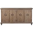 Martin Svensson Home Garden District TV Stand Credenza 100% Solid Wood, Driftwood Brown