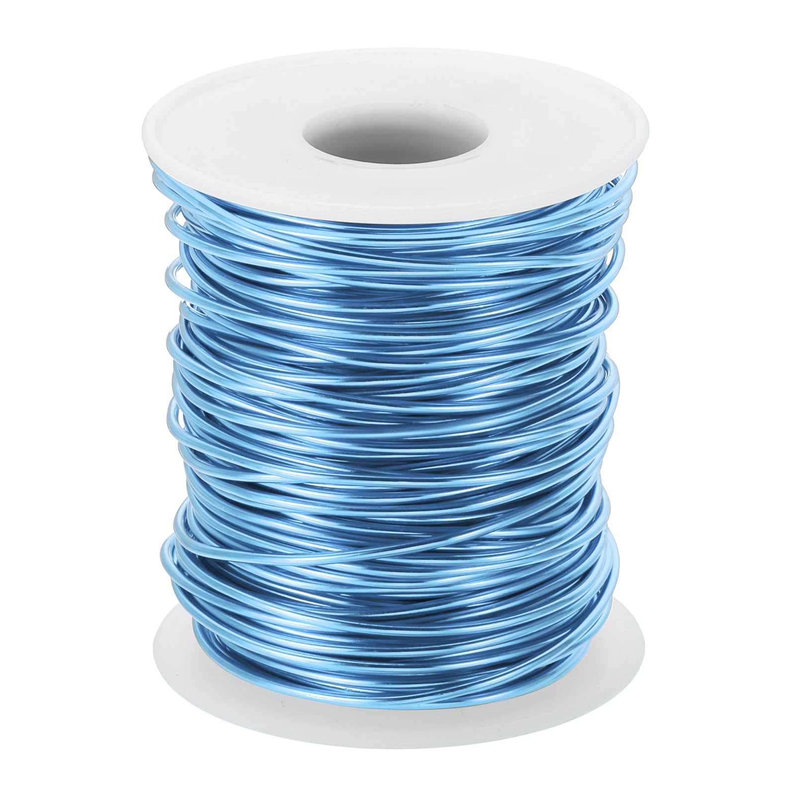 PATIKIL 15 Gauge 1.5mm Aluminum Craft Wire, 98.4 Ft Metal Wire Armature Bendable Wire for Jewelry Making Metal Wrap DIY, Steel Blue