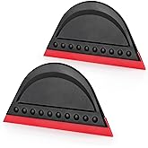 FOSHIO 2 Pack Black Mini Squeegee for Vinyl, Window Tint Car Film Wrap, Sign Making, DIY Crafting, Wallpaper Smoothing Tool, Squeegee for Window Cleaning for Car Windshield, Window, Mirror, Glass Door