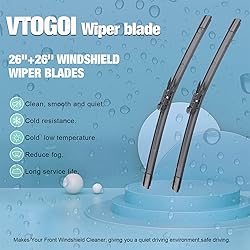 VTOGOI Wiper Blades With Rear Wiper Blades Set For