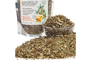 Siberian Green Sea Buckthorn Tea 100g (3.53 oz) Sun Dried Leaves Hippophae Wild Harvested Altai Mountains