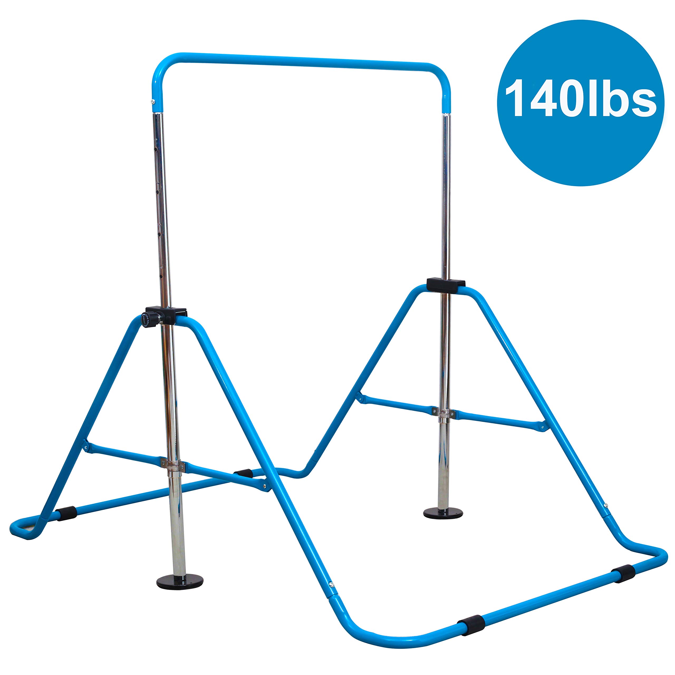 Reliancer Expandable Gymnastics Bars Junior Training Bar Adjustable Height Gymnastic Horizontal Bars Children Folding Training Monkey Bars Child Gym Climbing Tower Kip Balance Bar for Kids Gymnasts