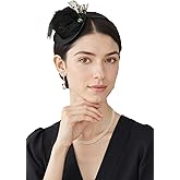 BABEYOND Mini Tea Party Hats - Fascinators for Women Derby Top Hat Tulle Feather Kentucky 1920s Fascinator for Costume Party