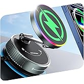 CloudValley for MagSafe Car Mount Charger, [RGB Light] 15W Fast Car Charger, Hands Free Magnetic Phone Holder for Car Dashboard for iPhone 17 Pro Max Air/16-12 Pro Max Plus, Dash/Windshield/Screen