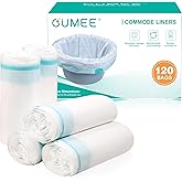 120 Pack Commode Liners for Bedside Commode, Beside Commode Liners, Portable Potty Liners for Adults, Toilet Liners Disposabl