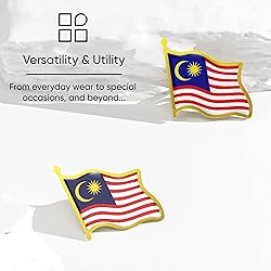 Malaysia Flag Lapel Pin - Enamel Metal National