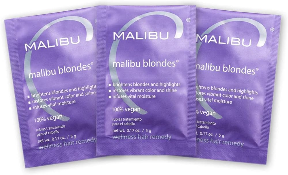 Malibu C Blondes Wellness Hair Remedy 3 Ct Healthy Blonde Color
