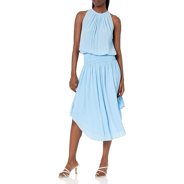 blue short wedding guest dress Asymmetrical Midi with Sleeve Ruffles and V-Neck choice of length Feel global-fasion_detail-Devore Bridesmaid Dresses Are Under Color:TURKISH COFFEE