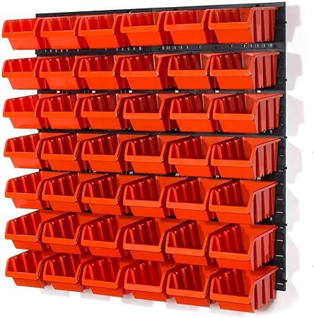 Juego de 42 cubos de almacenamiento en caja de tamaño M y rejilla de