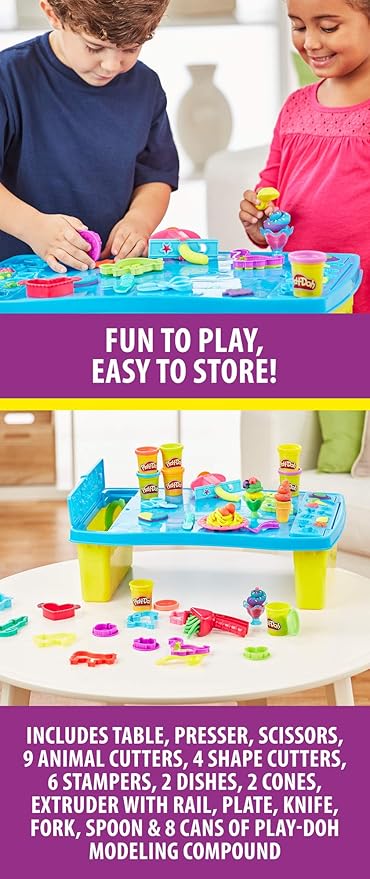 play doh storage table