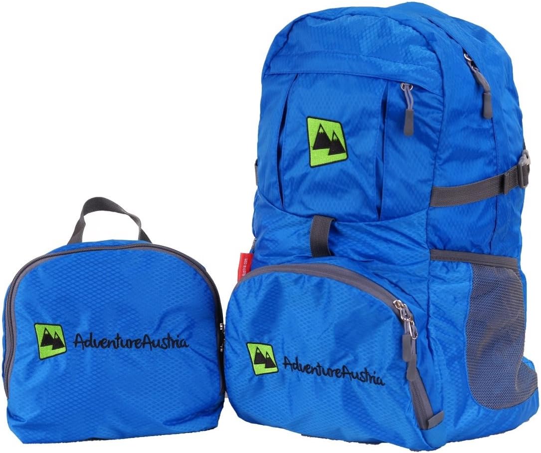 Foldable Backpack for Hiking Rucksack Lightweight Packable Daypack 35l - Perfect as Day Pack for Cycling Walks Travel Trekking Sports Holidays. Unisex Practical & Ultra Light. Available in 5 Colours.