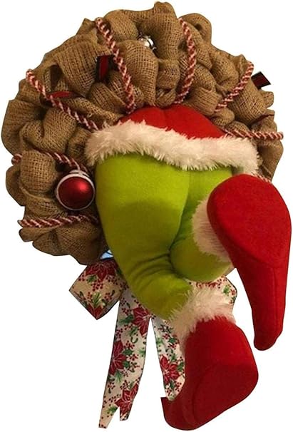 GJJSZ Guirnalda de arpillera navideña Decoraciones de guirnaldas