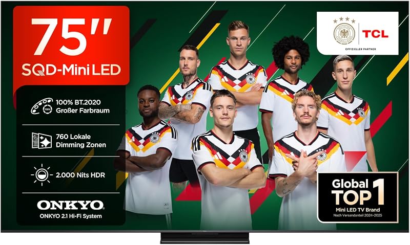 75Q7D Pro SQD-Mini LED 75 Zoll Fernseher, 4K Smart TV, Google TV