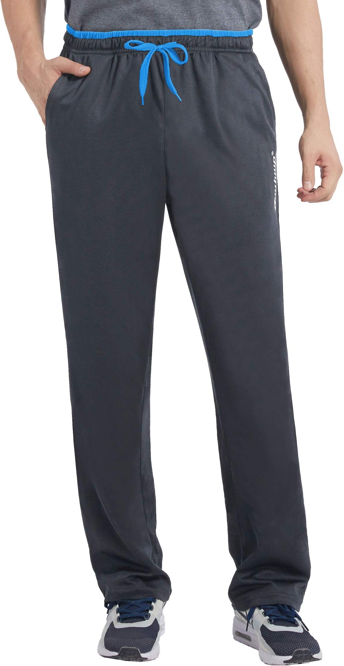 Men's Sweatpants Lightweight Breathable Loose Open Bottom Athletic Pants for Jogging Workout Track Running Gym