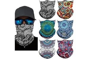 SIDASION Neck Gaiter Mask,Bandana Gator Face Cover Mask Sun UV Protection,Neck Warmer Balaclava,Tube Face Scarf,Headband for outdoor