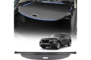 AUXKO Retractable Cargo Cover for Mazda CX-90 2024, Trunk Cargo Cover Luggage Security Shade Cover for 2024 Mazda CX90 Shielding Shade Anti-Peeping Luggage Privacy Screen, Carbon Fiber