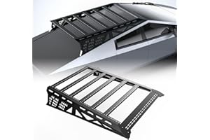 Heavy Duty Rack Roll Bar for Tesla Cybertruck 2024-2025, Q235A Steel Black Textured Truck Bed Sport Chase Rack Roll Bar with 