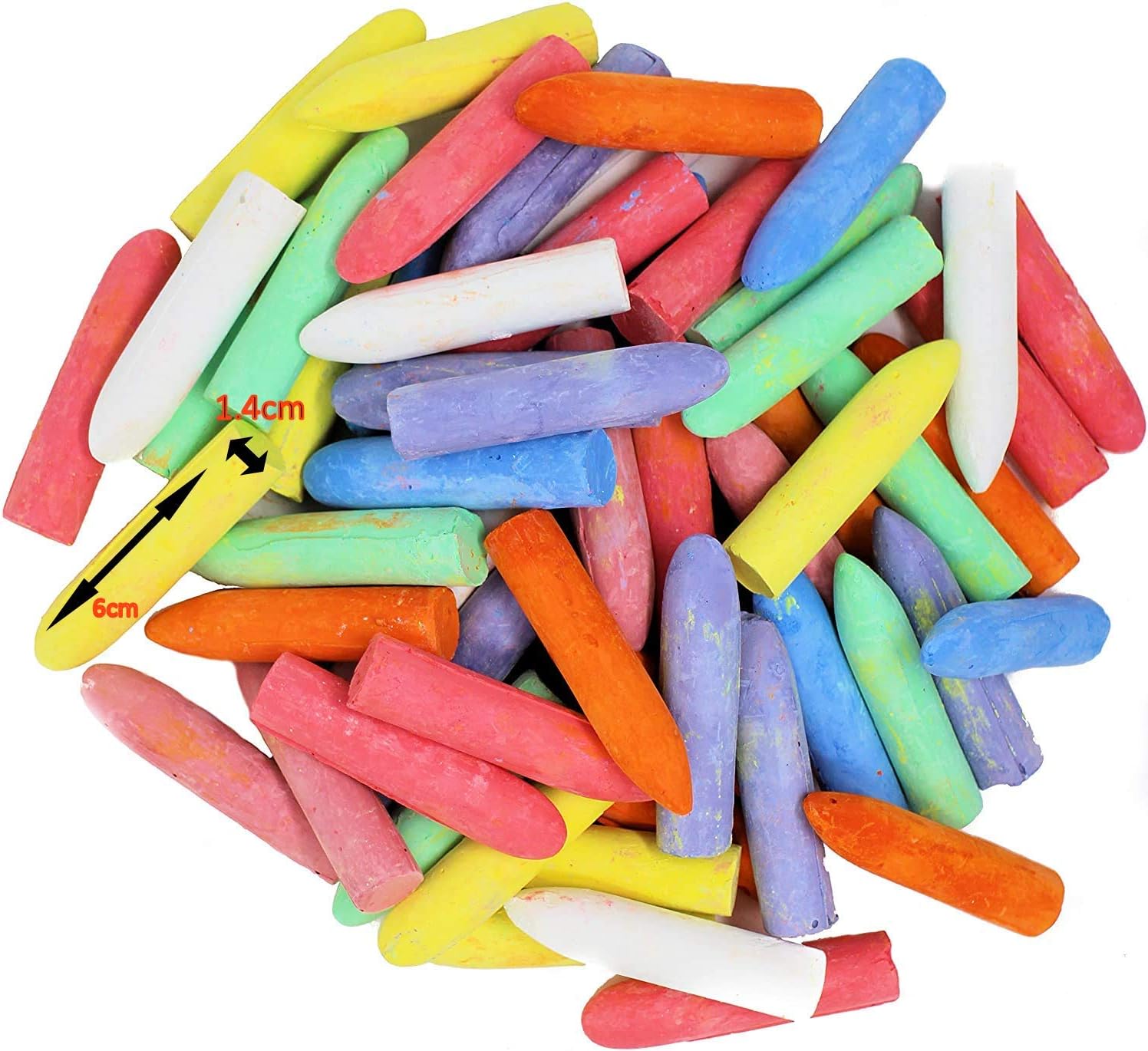 Kids B Crafty Toddlers Chalk 72pcs Coloured Chalks For Children Small