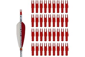 Hosolee 36 Pack Arrow Nocks ID 6.20mm/.244inch Insert Tails for Archery Hunting Target Shooting