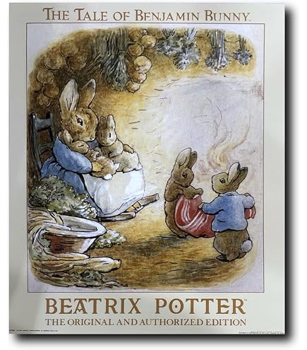 Beatrix Potter ピーターラビット　ポスター　額付き　ヴィンテージ Amazon.com: Impact Posters Gallery The Tale of Celebrating 100