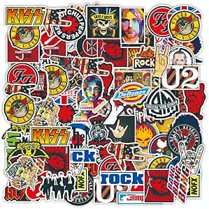 Amazon.com: Classic Rock Stickers for Adults 52 PCS Rock Band Music ...