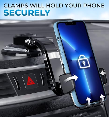 Bestrix SmartClamp Car Phone Mount Dashboard Cell Phone Car