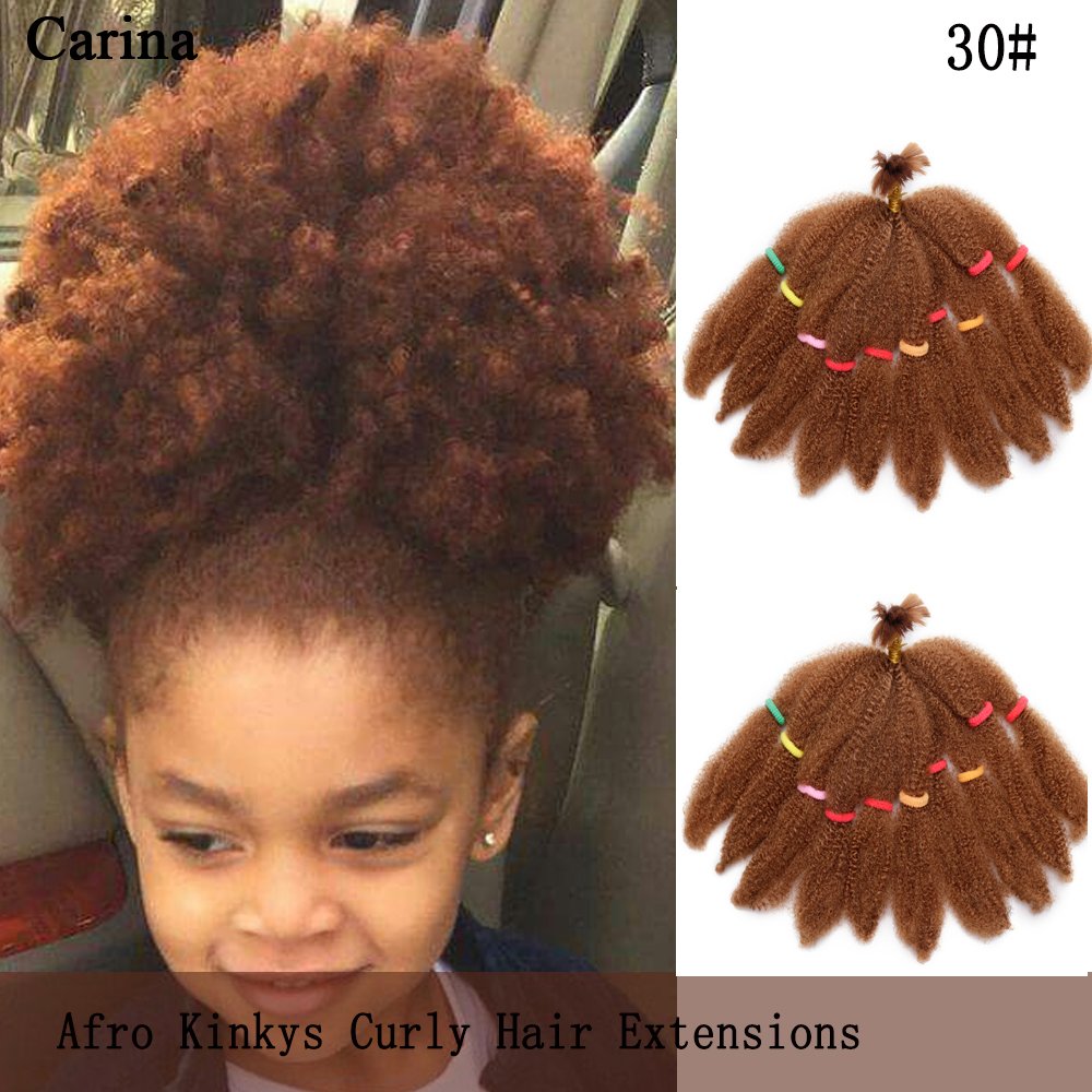 Carina 3 Bundles Afro Kinkys Curly Hair Extensions Marley Bulk