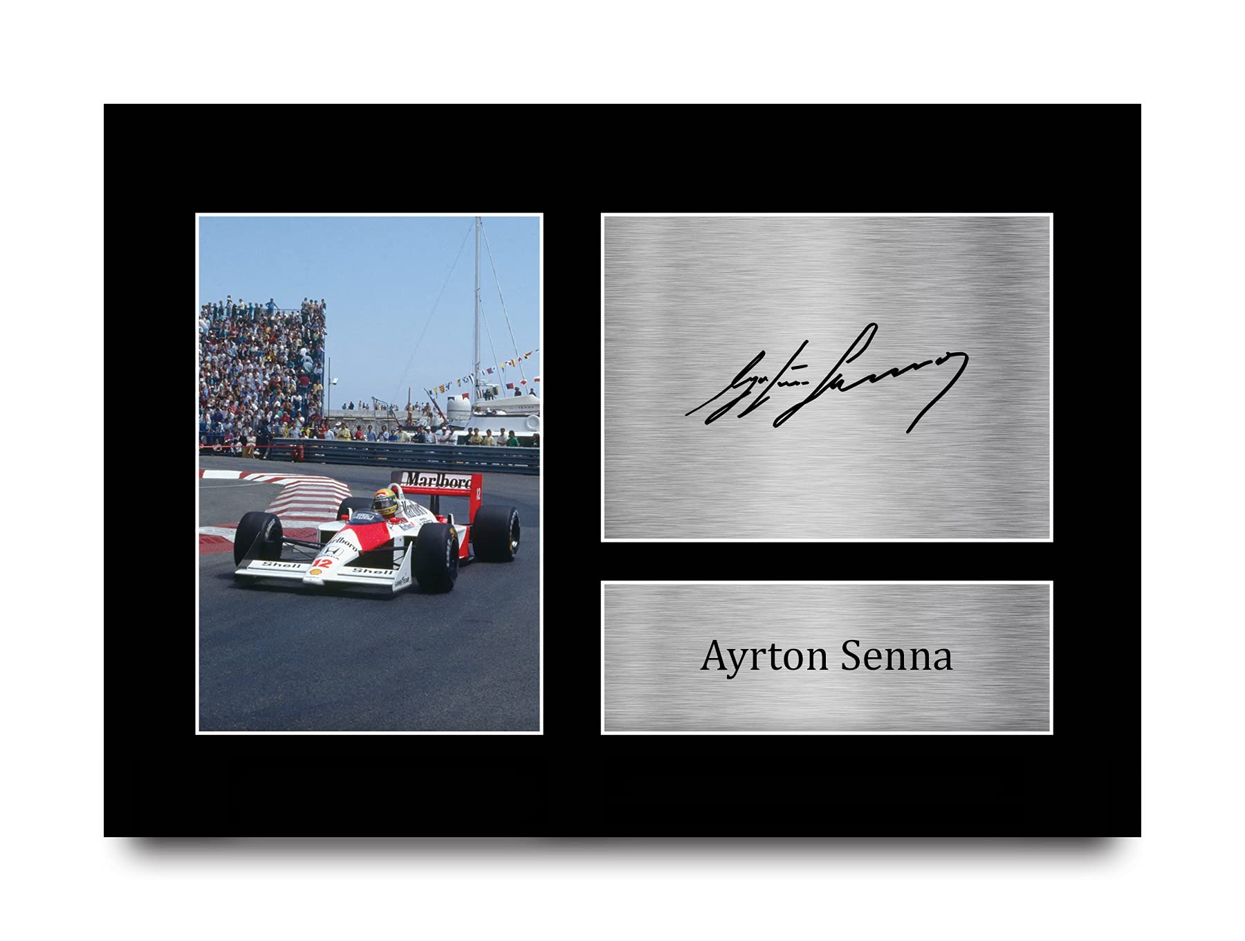 HWC Trading A4 Ayrton Senna Formula 1 Gifts Printed Signed Autograph Picture for F1 Formula 1 Racing Fans