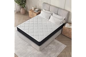 ANWICKJEFF 10'' Full Size Mattresses, Memory Foam Hybrid Full Mattress in a Box,Individual Pocket Spring Breathable Comfortable for Sleep Supportive and Pressure Relief, Medium Firm Mattress for RV Bed (10 Inch)