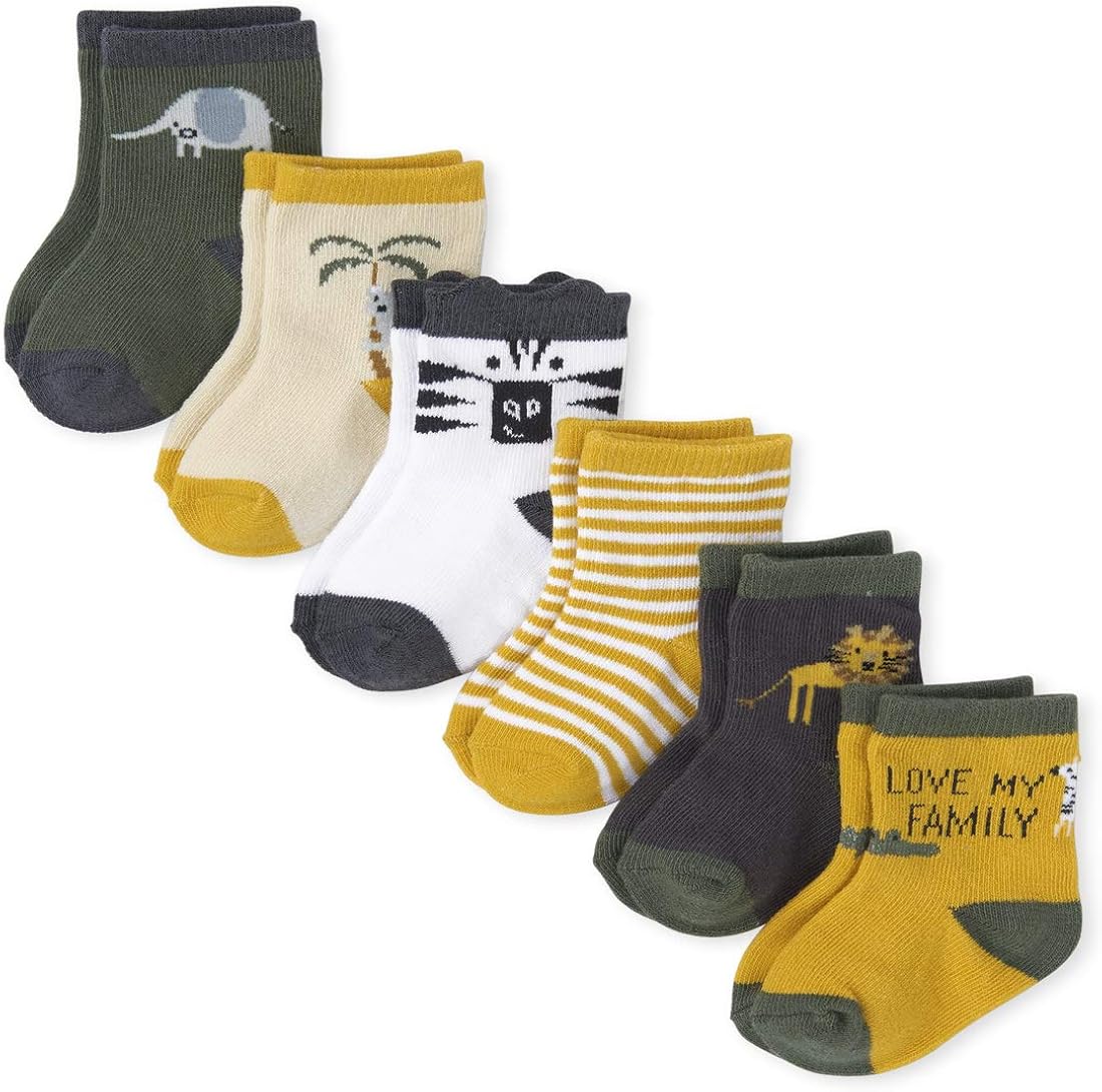 The Children's Place Baby Boys' Socks, Pack of Six Casual Amazon.co.uk
