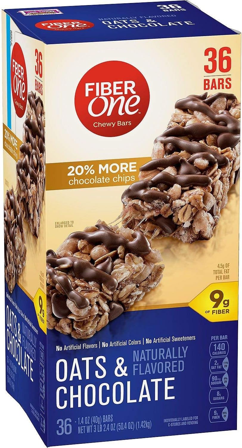 Fiber One Oats and Chocolate Chewy Bars 20 More