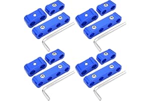 Hoypeyfiy 12Pcs Spark Plug Wire Separator Clamp Fitting Kit, 4 Hole, 3 Hole and 2 Hole Spark Plug Wire Separator for Fixing a