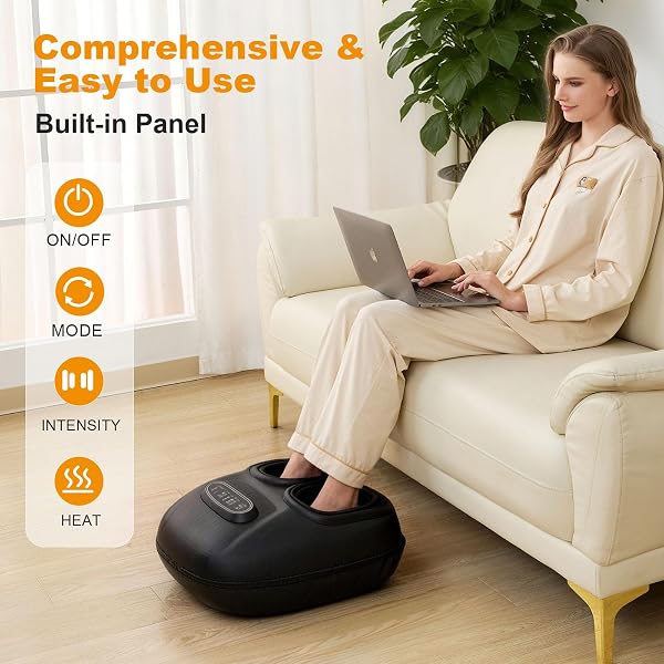 LINGTENG FOOT MASSAGER, HEATED FOOT MASSAGER, FOOT MASSAGE WITH 3 MODES, 3 INTENSITY LEVELS, 15-MIN TIMER, BIRTHDAY GIFTS FOR WOMEN MEN, FATHER DAY GIFTS, SIZE UP TO 13″