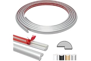 The Tiles Plaza Peel and Stick Tile Edge Trim for Backsplash Tile, 15 Feet Self-Adhesive PVC Molding Decorative Trim, Silver