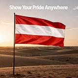 SHATCHI Austria Flag 5ft x 3ft Polyester with Brass Eyelets National Banner view 9