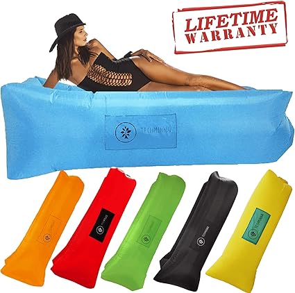 Amazon Com Techminna Best Inflatable Lounger Blow Up Couch Beach