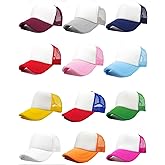 12 Pack Sublimation Hats for Men Blank Trucker Hats Bulk Snapback Mesh Women Baseball Caps DIY Custom 18 Colors
